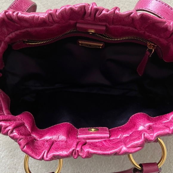 Vintage Miu Miu Vitello Shine Top Handle Satchel - Picture 5 of 9